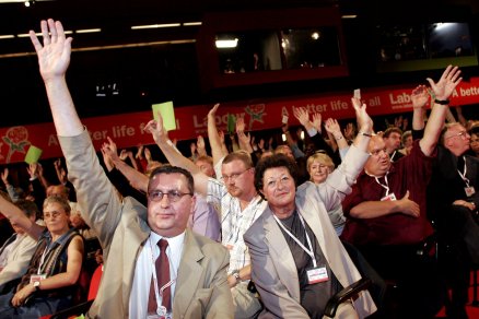 Delegates vote 8:1 for 'level playing field' at Labour conference (photo Andrew Wiard andrew@reportphotos.com)