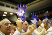 TUC 2007 - delegates back 'Fourth Option' (photo: Simon Clark eyebox.net)